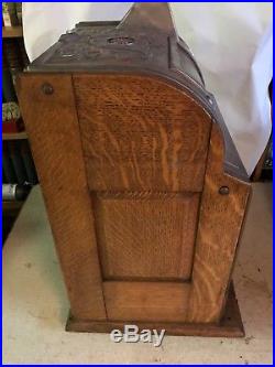 Antique Jennings Goose Neck Slot Machine Coin Op Cabinet Case With Handle Look