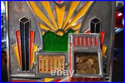 Antique Jennings Little Duke Slot Machine 1 cent #71 16788 Triple Jackpot
