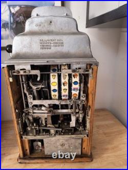 Antique Jennings Nevada Club Tic Tac Toe slot machines Chrome 9+. Excellent