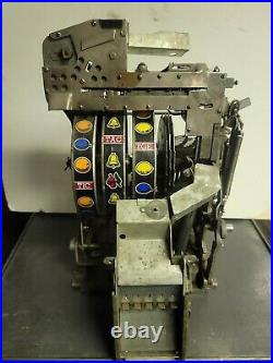 Antique Jennings Slot Machine Tic Tac Toe Mechanism W Jackpot For Parts Repair