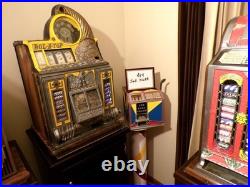 Antique Jennings Sun Chief Solid Front 50 Cent Slot Machine