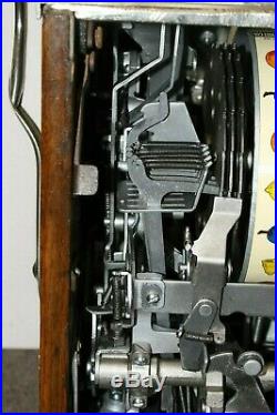 Antique MILLS 5c Cent FORTUNE TELLER MINT VENDOR 3 Reel SLOT MACHINE -WORKS