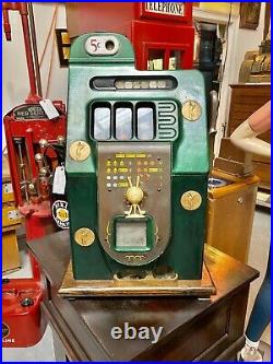 Antique MILLS GOLF SLOT MACHINE 5 CENT