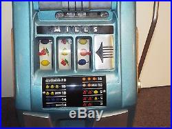 Antique MILLS Hi-Top 25c Cent 3 Reel Manual SLOT MACHINE $25 Jackpot Casino