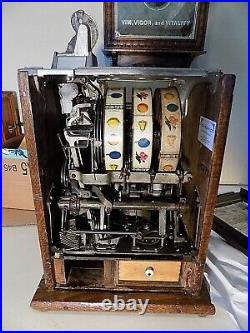 Antique Mills 10 Cent Art Deco Slot Machine, c. 1925 Gooseneck WORKS GREAT