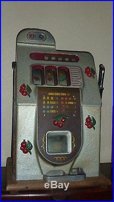 Antique Mills 10 Cent Black Cherry Slot Machine