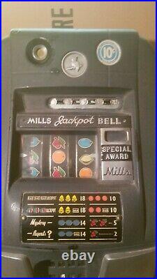 Antique Mills 10 Cent Coin Op Jackpot Bell Slot Machine Special Award
