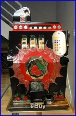 Antique Mills 1937 5 Cent Bursting Cherry Slot Machine