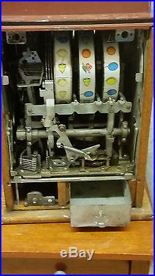 Antique Mills 5 Cent 777 High Top Slot Machine with Payout