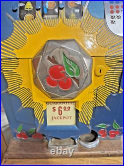 Antique Mills 5 Cent Bursting Cherry Slot Machine