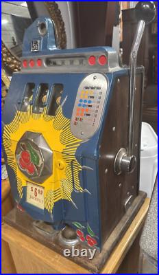 Antique Mills 5 Cent Bursting Cherry Slot Machine