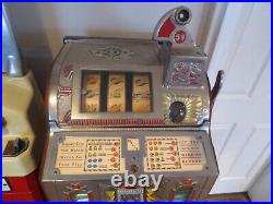 Antique Mills 5 Cent Slot Machine (Fully Restored) with Stand