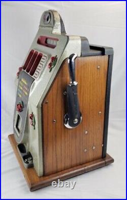 Antique Mills 5 cent Black Cherry Slot Machine Vintage Coin Op Trade Stimulator