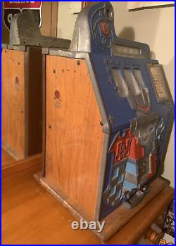 Antique Mills 5 cent CASTLE FRONT Slot Machine Vtg Coin Op Trade Stimulator