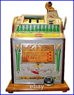 Antique Mills 5 cent Operators Bell Art Deco Gooseneck Slot Machine, c. 1925
