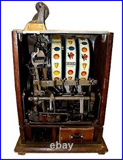 Antique Mills 5 cent Operators Bell Art Deco Gooseneck Slot Machine, c. 1925