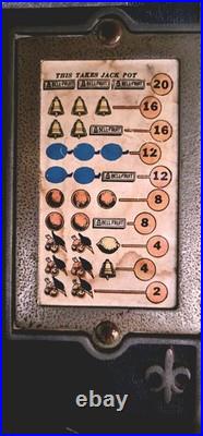 Antique Mills 5c Jackpot Slot Machine Restored Condition