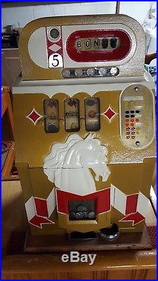 Antique Mills Bonus Horse Head Slot Machine