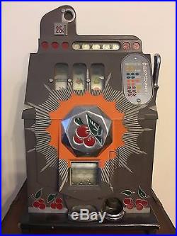 Antique Mills Bursting Cherry 25 Cent Slot Machine