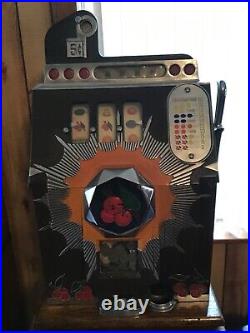 Antique Mills Bursting Cherry Slot Machine, 1930s Original