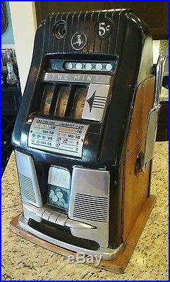 Antique Mills Hightop Nickel Slot Machine With Jackpot! Free Shipping
