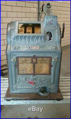 Antique Mills Liberty Bell Gooseneck 5 Cent Slot Machine