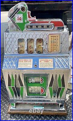 Antique Mills Mystery Front Vender Cross Diamond Slot Machine