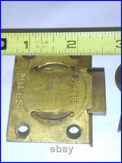 Antique Mills Novelty Slot Machine Lock with Key Brass Original