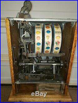 Antique Mills Owl Operators Bell 25 Cent Slot Machine Vintage Quarter Free Ship