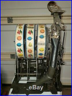 Antique Mills Owl Operators Bell 25 Cent Slot Machine Vintage Quarter Free Ship