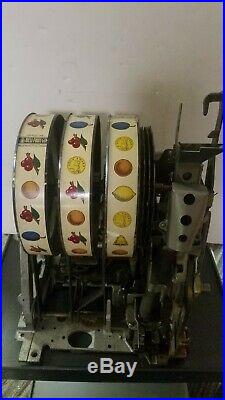 Antique Mills Roman Head 5 Cent Coin Op Slot Machine Original