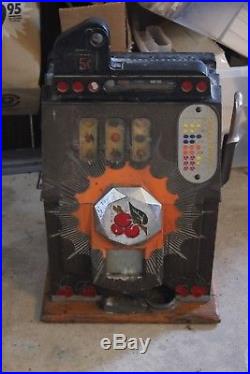 Antique Mills Slot Machine 5 CENT BURSTING CHERRY