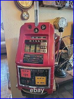 Antique Mills Slot Machine 5 Cent Special Award 7-7-7