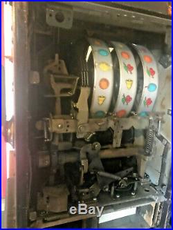 Antique Mills Slot Machine Black Cherry 25c Vegas Working Nice Condition