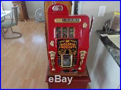 Antique Mills Slot Machine Golden Nugget Lucky Lady Gold 25 Cent