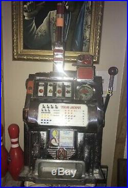 Antique PACE Slot Machine Harrahs Vintage Nickel WORKING