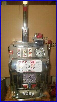Antique Pace 5 Cent Coin Op 777 Slot Machine Beautiful Machine