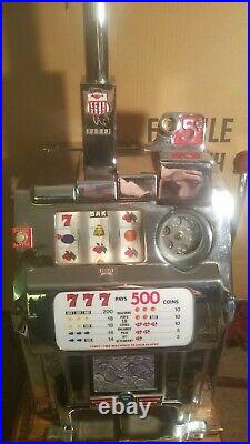 Antique Pace 5 Cent Coin Op 777 Slot Machine Beautiful Machine