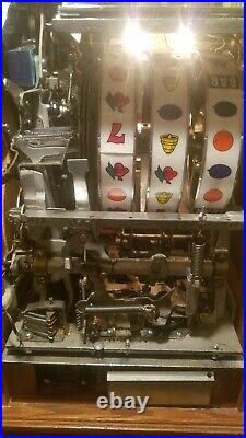 Antique Pace 5 Cent Coin Op 777 Slot Machine Beautiful Machine