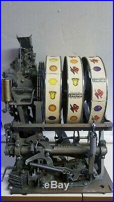 Antique Pace Coin Op Slot Machine 25 Cen Complete Reel Mechanism