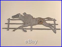 Antique Paces Races Horse Race Coin Op Machine Pace MFG Side Panel Marquee