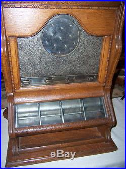 Antique Penny drop Tabletop Coin Op game 1894-98 Cowpar mfg co Cracker Jack
