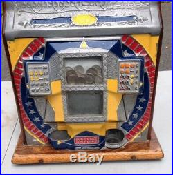 Antique ROCK-OLA Triple Jackpot 25c Slot Machine