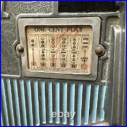 Antique Rare 1930's Jennings Little Duke Art Deco 1 Cent Slot Machine #15455