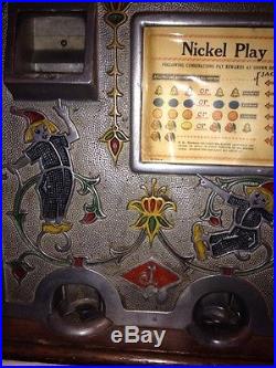 Antique Slot Machine 1922 Jennings Dutch Boy 5cent Machine