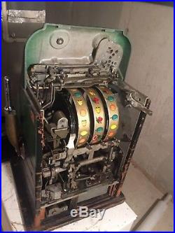 Antique Slot Machine 1940's Mills Watermelon Dime Original works perfectly