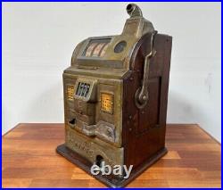 Antique Slot Machine Jennings Tock-Ola Gooseneck 1925 s/n 688010 working 5c