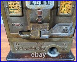 Antique Slot Machine Jennings Tock-Ola Gooseneck 1925 s/n 688010 working 5c