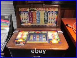 Antique Slot Machine Keeney's Bonus Super Bell 1946 Very Good Condition