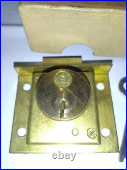 Antique Slot Machine Lock with 2 Keys Brass EAGLE STILL IN BOX LOOK